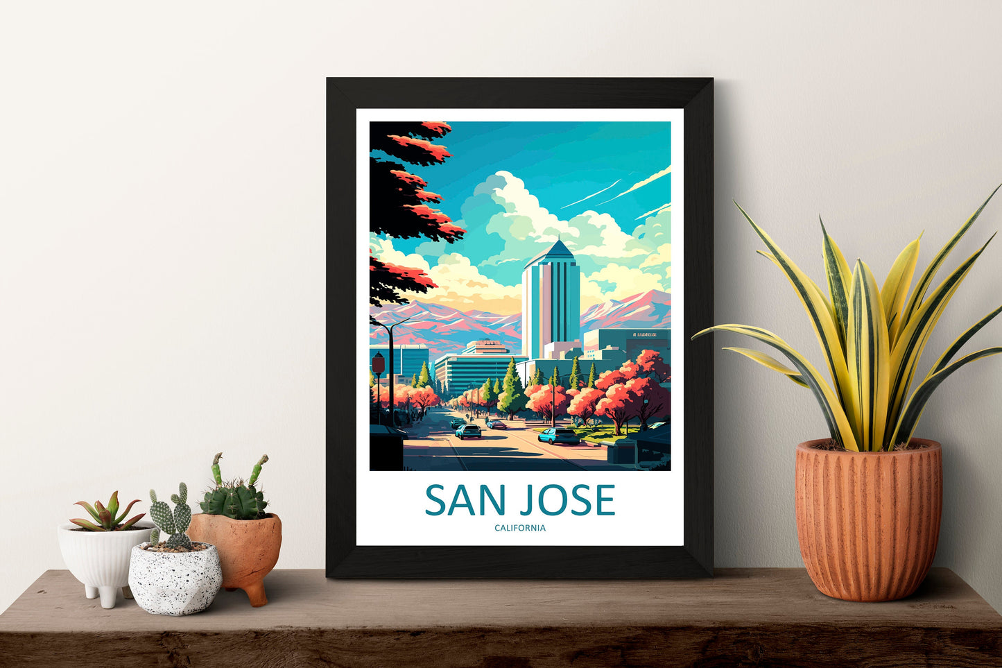 San Jose Travel Print Wall Art San Jose Wall Hanging Home Décor San Jose Gift Art Lovers California Art Poster San Jose Wall Poster Travel