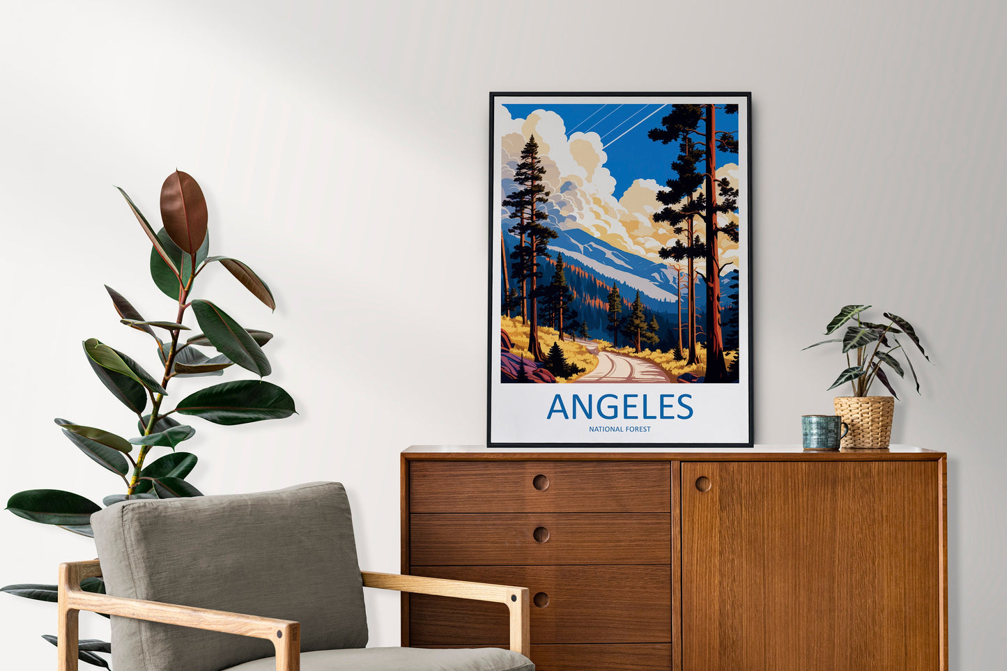 Angeles National Forest Travel Print Wall Art Angeles National Forest Wall Hanging Home Décor Angeles National Forest Gift Art California