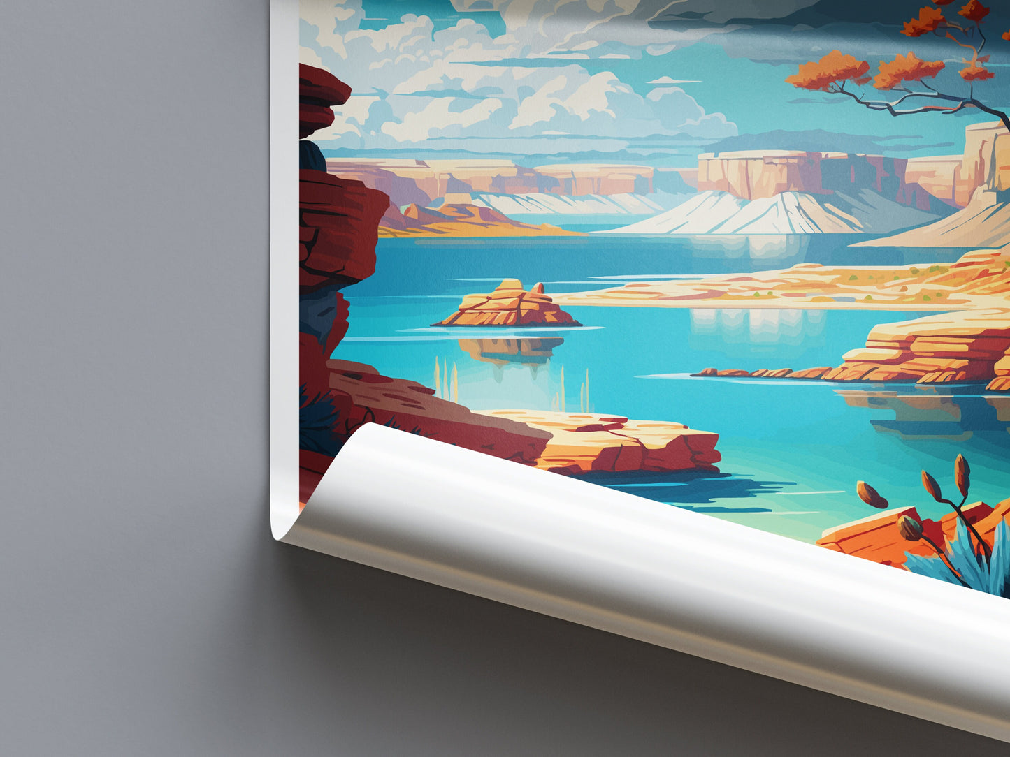 Lake Powell Travel Print Wall Art Lake Powell Wall Hanging Home Décor Lake Powell Gift Art Lovers Arizona Art Lover Gift Arizona Print