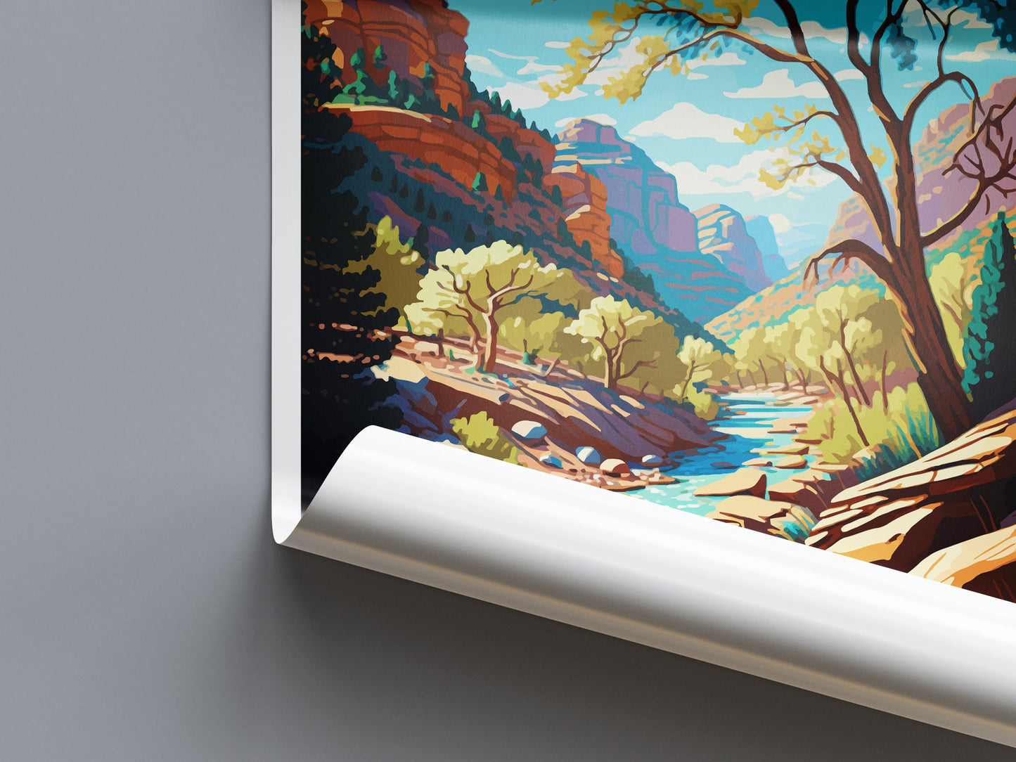 Oak Creek Canyon Travel Print Wall Art Oak Creek Canyon Wall Hanging Home Décor Oak Creek Canyon Gift Art Lovers Arizona Art Lover Gift