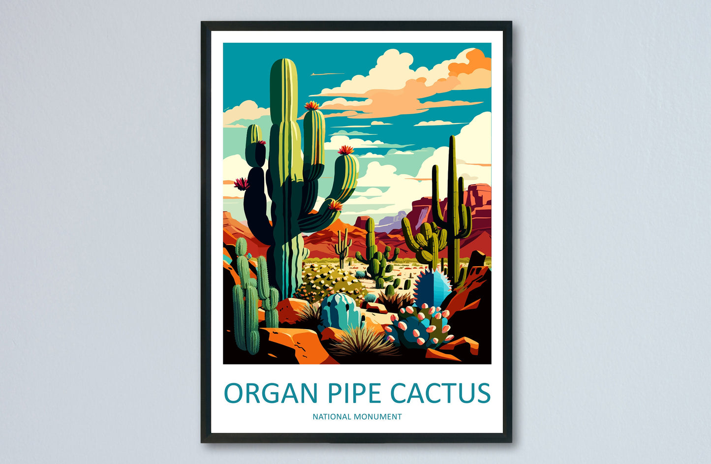 Organ Pipe Cactus National Monument Travel Print Wall Art Organ Pipe Cactus Wall Hanging Home Décor Organ Pipe Cactus Gift Art Lover Arizona