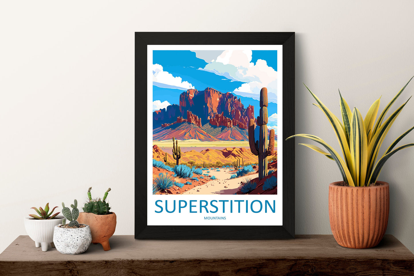 Superstition Mountains Travel Print Wall Art Superstition Mountains Wall Hanging Home Décor Superstition Mountains Gift Art Lovers Arizona