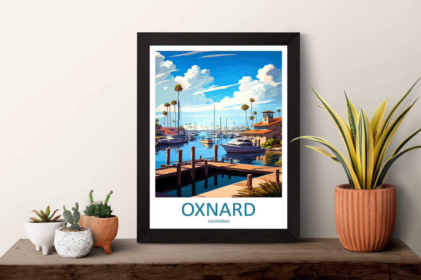 Oxnard Travel Print Wall Art Oxnard Wall Hanging Home Décor Oxnard Gift Art Lovers California Art Lover Gift California Art