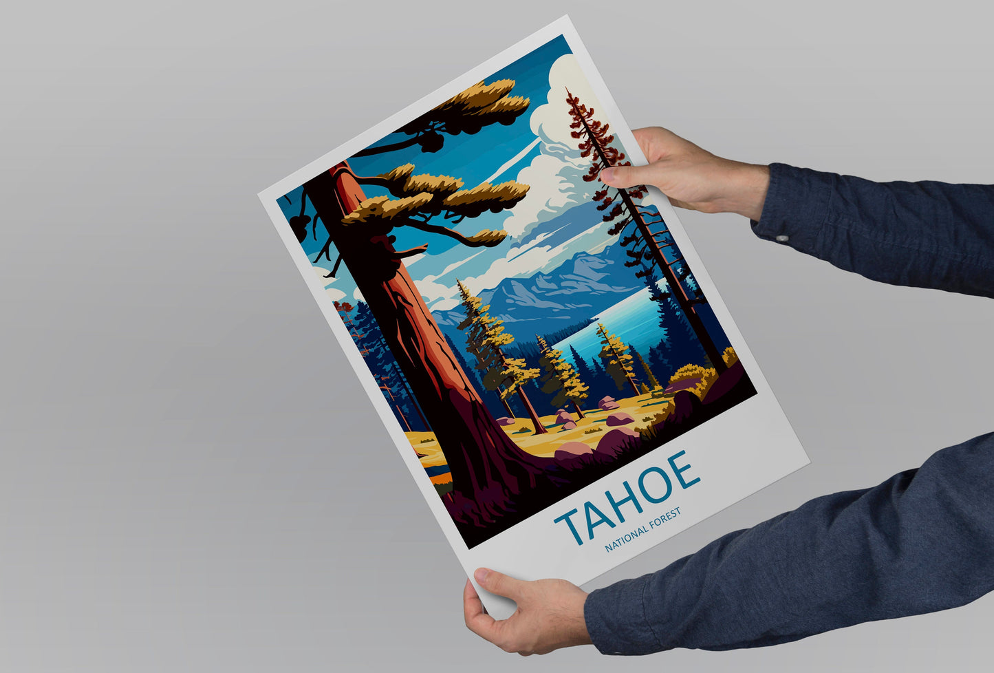 Tahoe National Forest Travel Print Wall Art Tahoe National Forest Wall Hanging Home Décor Tahoe National Forest Gift Art Lovers California