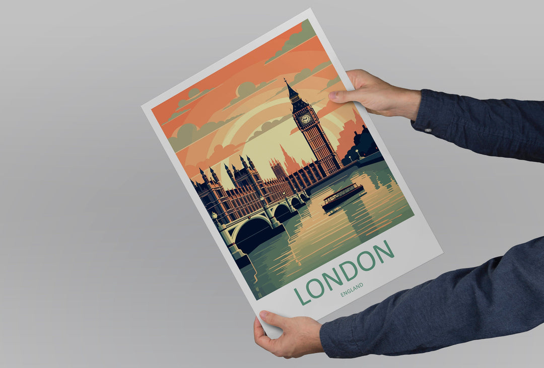 London Travel Print Wall Art London Wall Hanging Home Décor London Gift Art Lovers England Art Lover Gift London Travel Gift