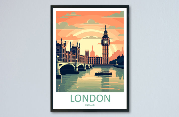 London Travel Print Wall Art London Wall Hanging Home Décor London Gift Art Lovers England Art Lover Gift London Travel Gift
