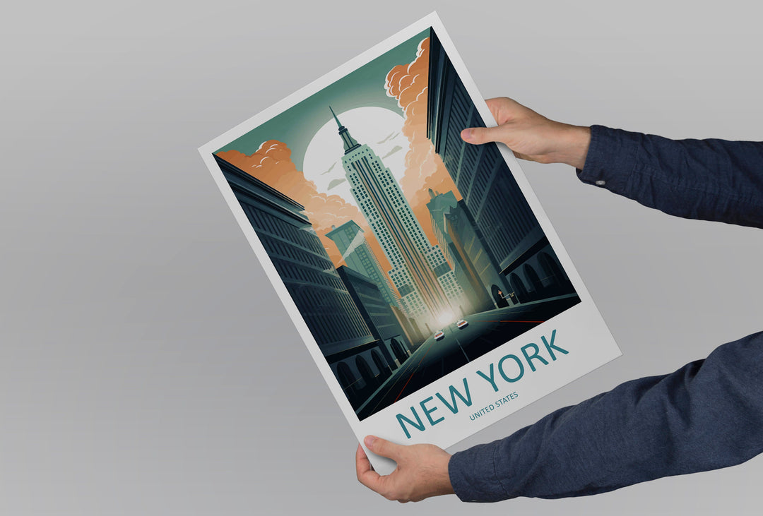 New York Travel Print Wall Art New York Wall Hanging Home Décor New York Gift Art Lovers New York State Art Gift Lover Print