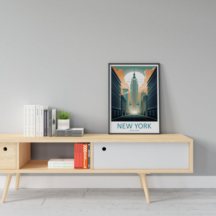 New York Travel Print Wall Art New York Wall Hanging Home Décor New York Gift Art Lovers New York State Art Gift Lover Print