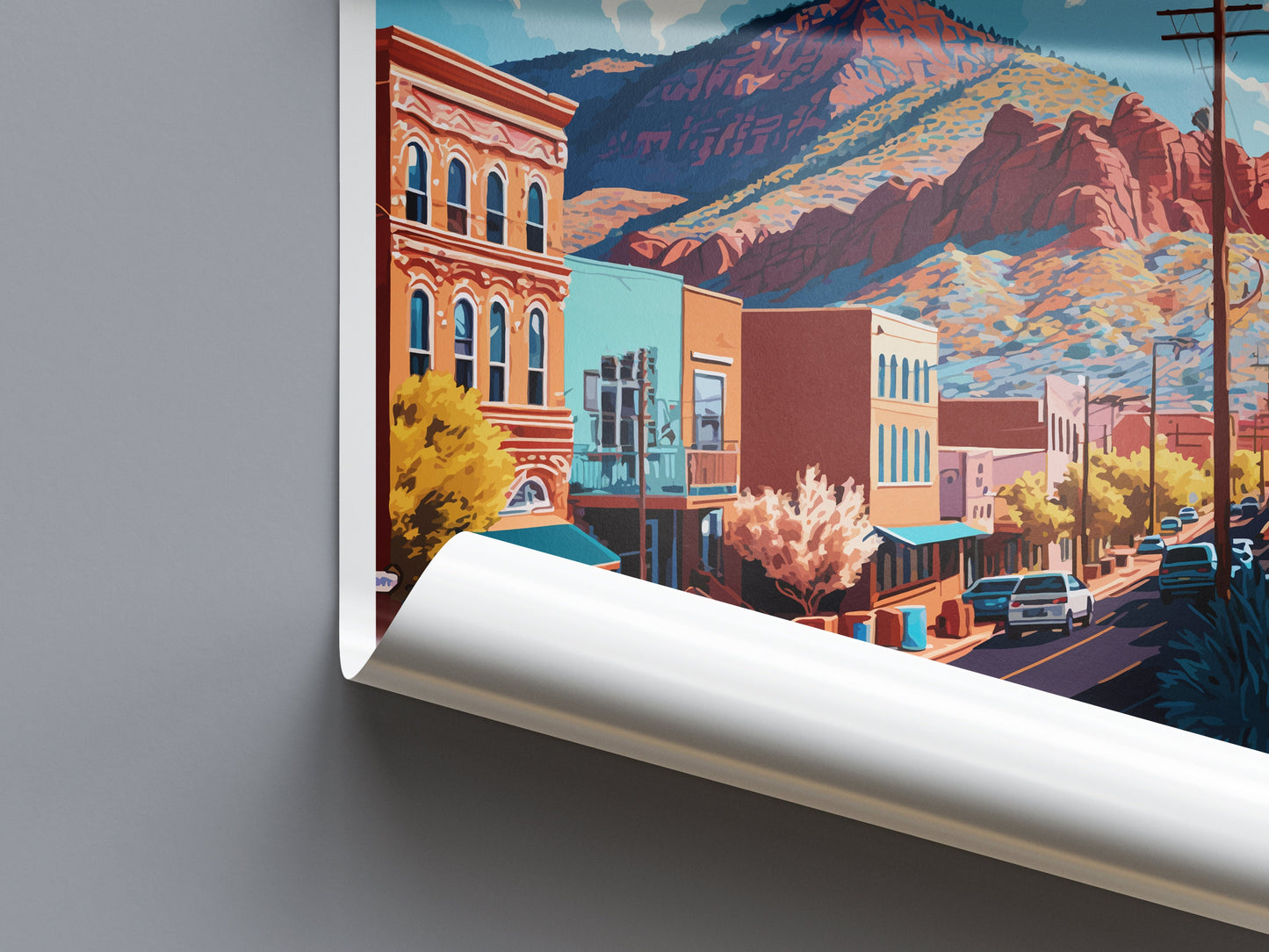 Bisbee Travel Print Wall Art Bisbee Lake Wall Hanging Home Décor Bisbee Lake Gift Art Lovers Arizona Art Lover Gift Arizona Print