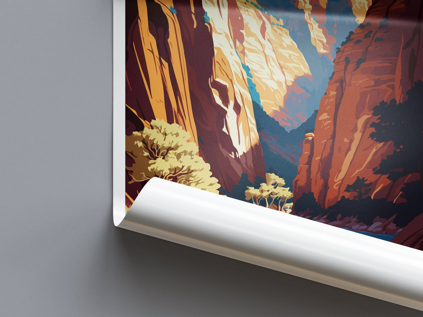 Zion National Park The Narrows Travel Print Wall Art Zion National Park Wall Hanging Home Décor Zion National Park Gift Art Lover Arizona
