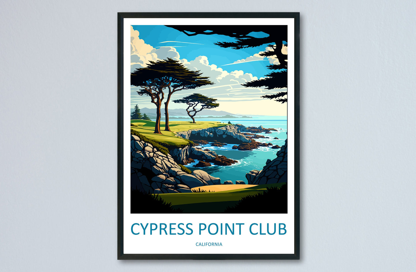 Cypress Point Club Travel Print Wall Art Cypress Point Club Wall Hanging Home Décor Cypress Point Club Gift Art Lovers California Art Gift
