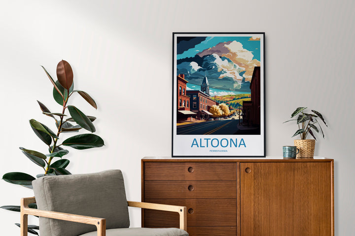 Altoona Travel Print Wall Art Altoona Wall Hanging Home Décor Altoona Gift Art Lovers Pennsylvania Art Lover Gift Pennsylvania Travel Poster