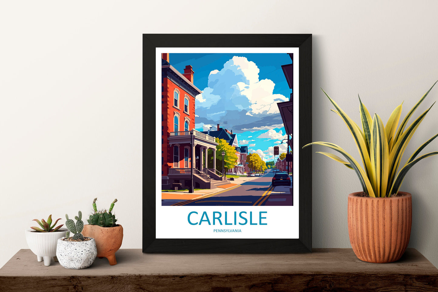 Carlisle Travel Print Wall Art Carlisle Wall Hanging Home Décor Carlisle Gift Art Lovers Pennsylvania Art Lover Travel Art