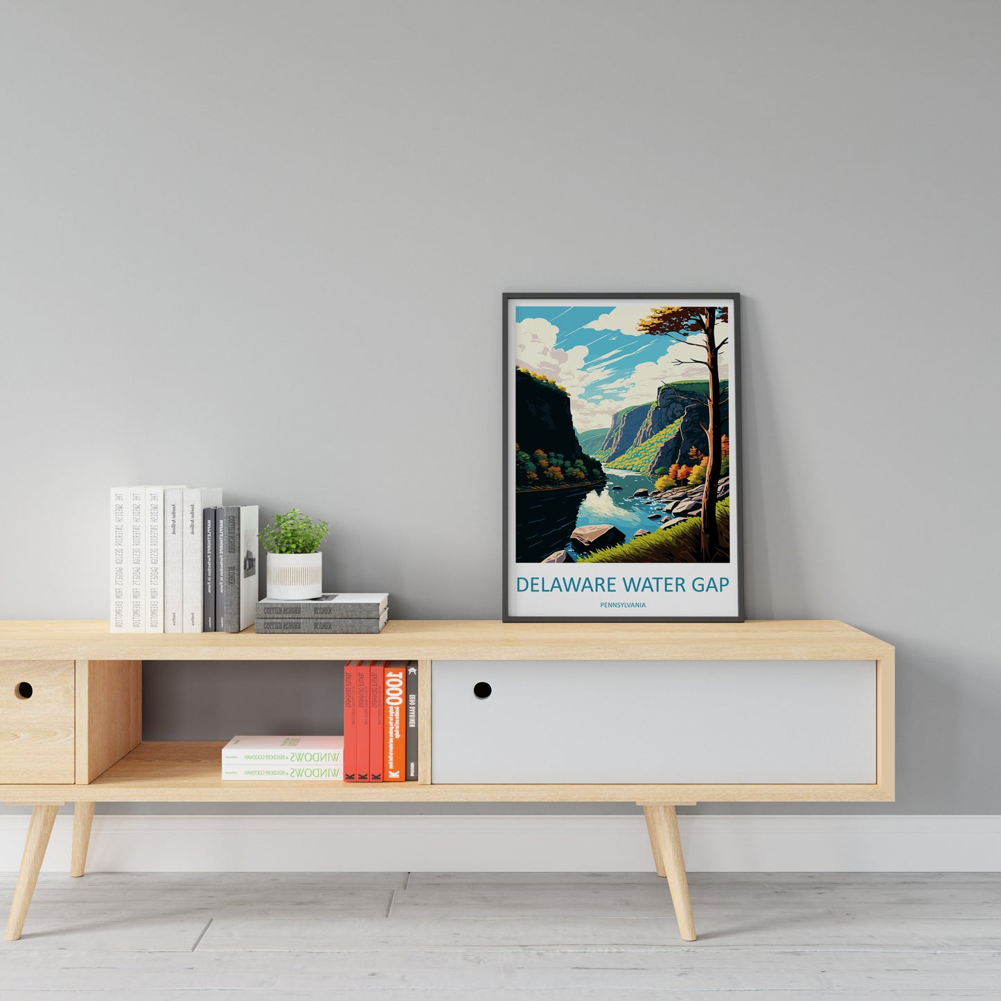 Delaware Water Gap Travel Print Wall Art Delaware Water Gap Wall Hanging Home Décor Delaware Water Gap Gift Art Lovers Pennsylvania Art