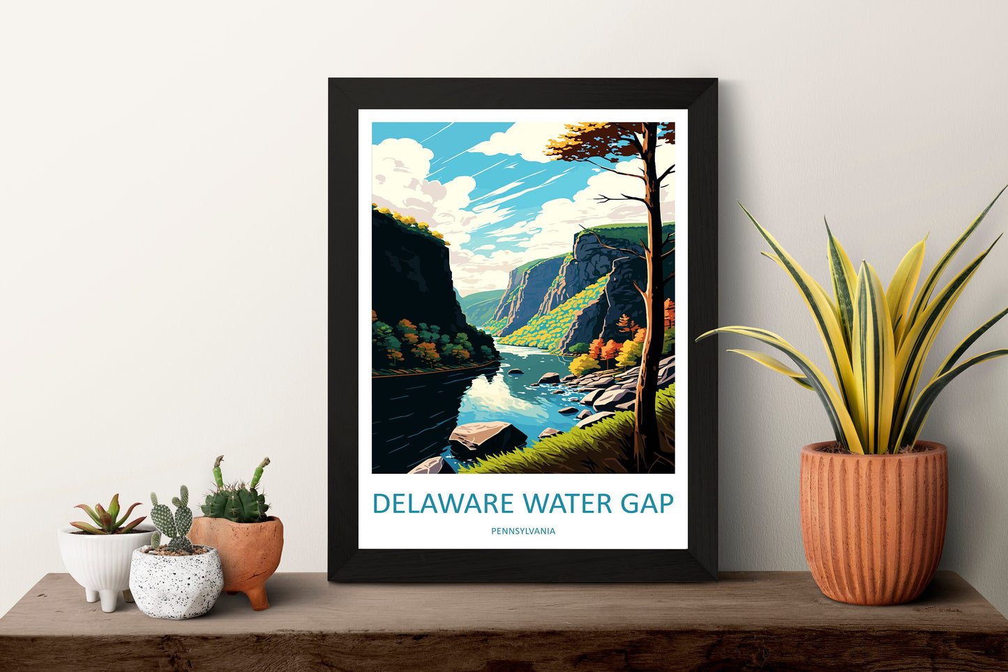 Delaware Water Gap Travel Print Wall Art Delaware Water Gap Wall Hanging Home Décor Delaware Water Gap Gift Art Lovers Pennsylvania Art