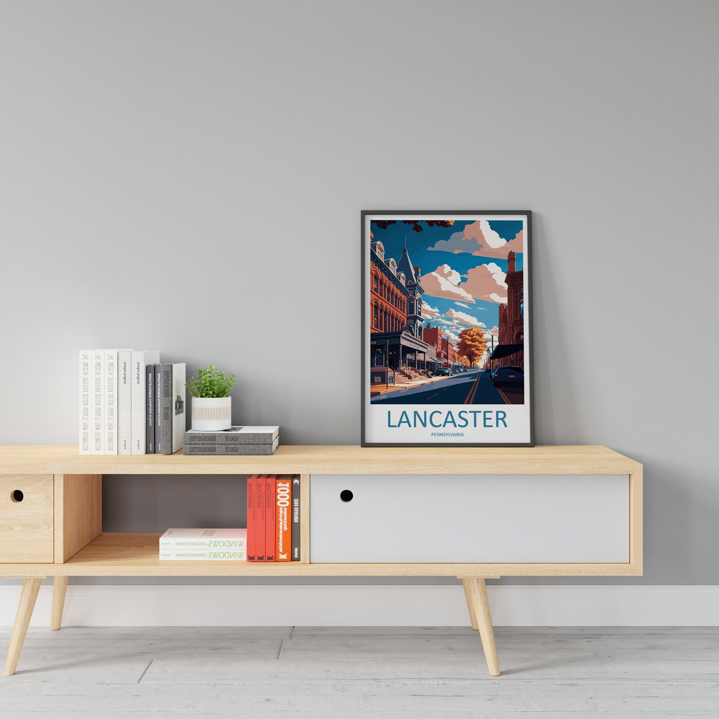 Lancaster County Travel Print Wall Art Lancaster County Wall Hanging Home Décor Lancaster County Gift Art Lovers Pennsylvania Art Lover