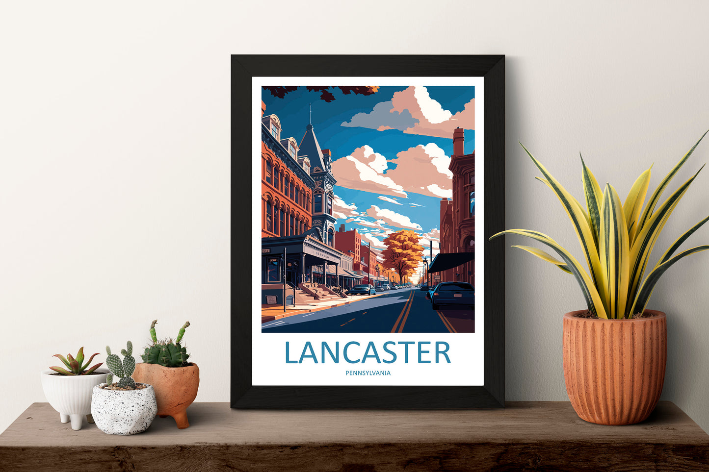 Lancaster County Travel Print Wall Art Lancaster County Wall Hanging Home Décor Lancaster County Gift Art Lovers Pennsylvania Art Lover