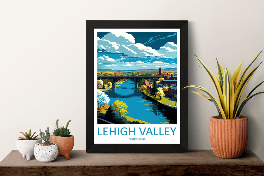 Lehigh Valley Travel Print Wall Art Lehigh Valley Wall Hanging Home Décor Lehigh Valley Gift Art Lovers Pennsylvania Art Lover