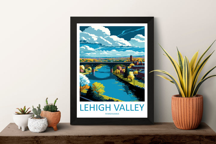 Lehigh Valley Travel Print Wall Art Lehigh Valley Wall Hanging Home Décor Lehigh Valley Gift Art Lovers Pennsylvania Art Lover