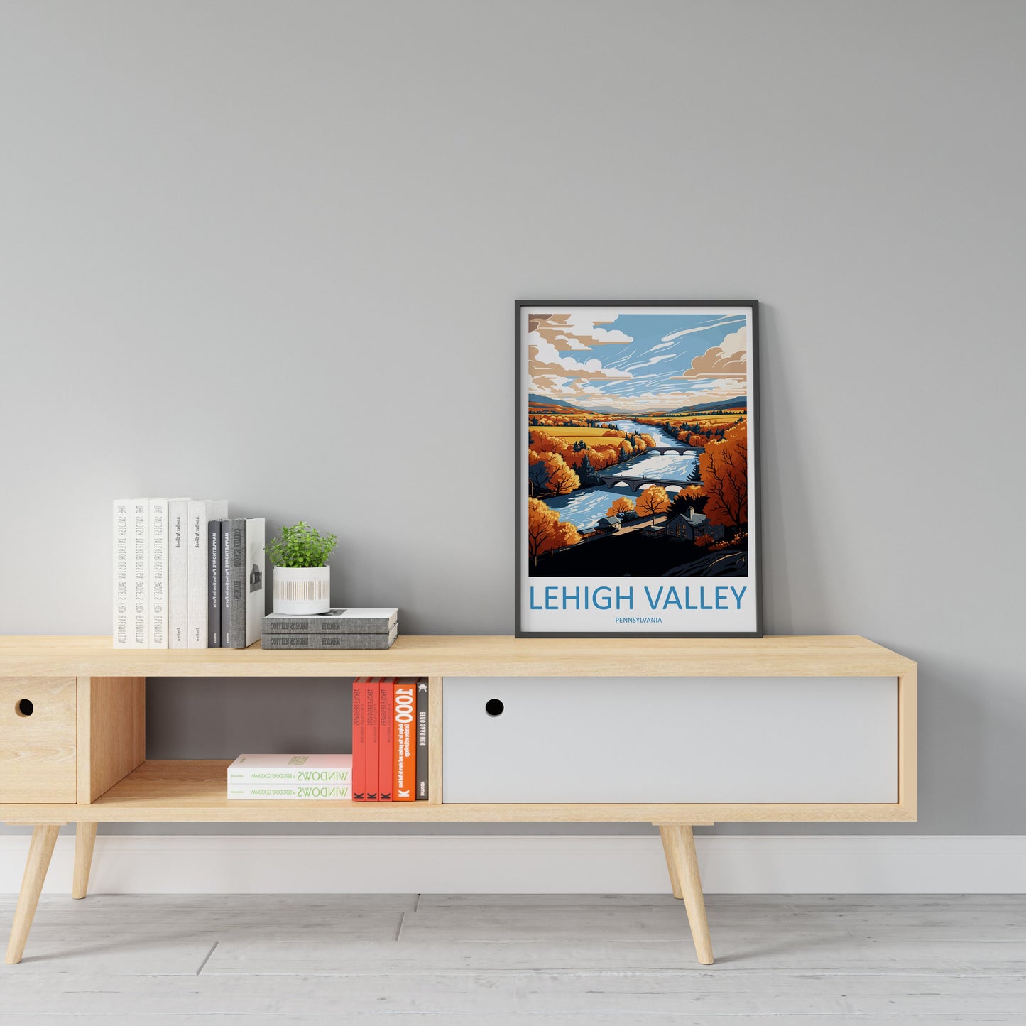 Lehigh Valley Travel Print Wall Art Lehigh Valley Wall Hanging Home Décor Lehigh Valley Gift Art Lovers Pennsylvania Art Lover
