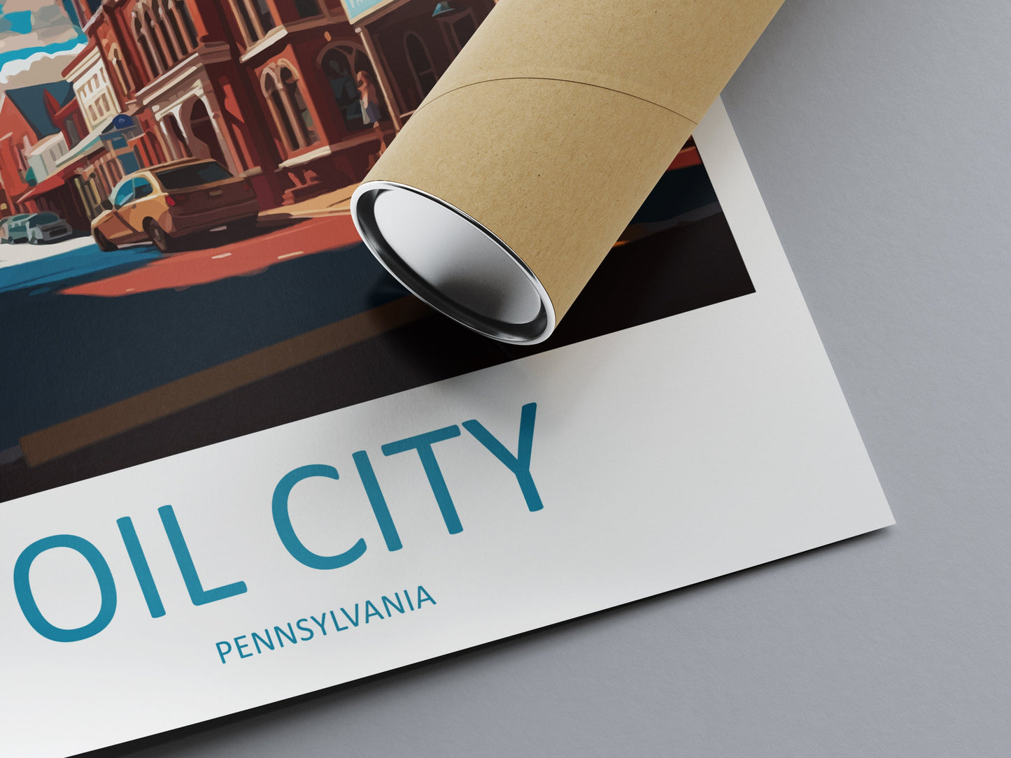 Oil City Travel Print Wall Art Oil City Wall Hanging Home Décor Oil City Gift Art Lovers Pennsylvania Art Lover Travel Poster