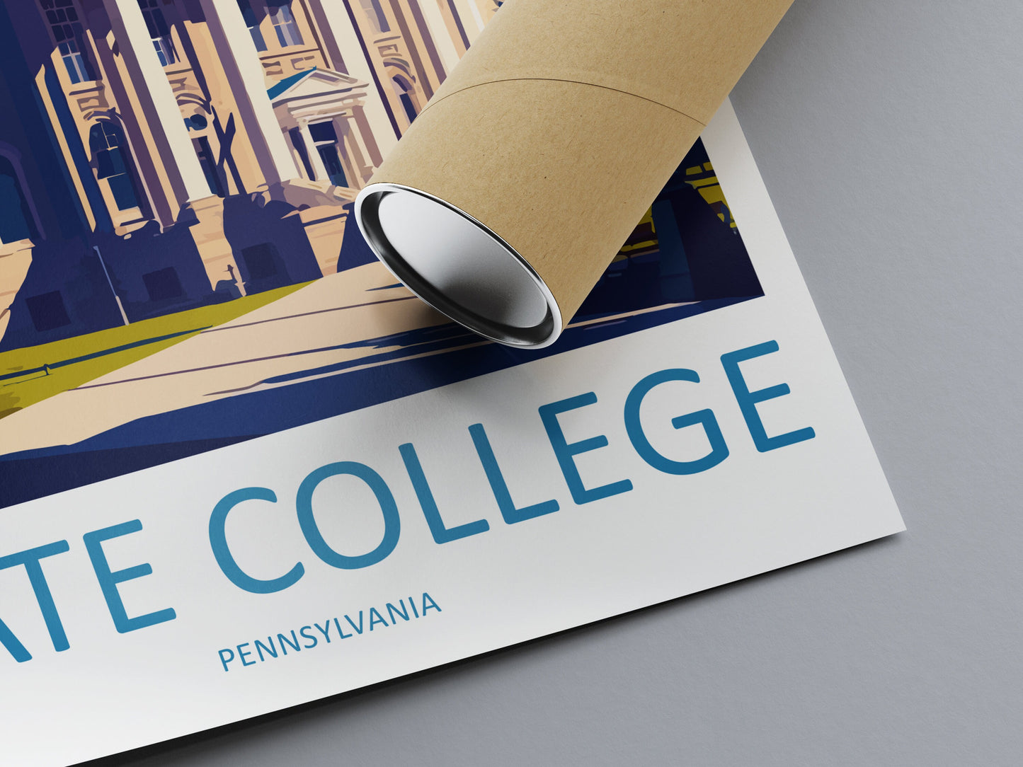State College Travel Print Wall Art State College Wall Hanging Home Décor State College Gift Art Lovers Pennsylvania Travel Poster Art
