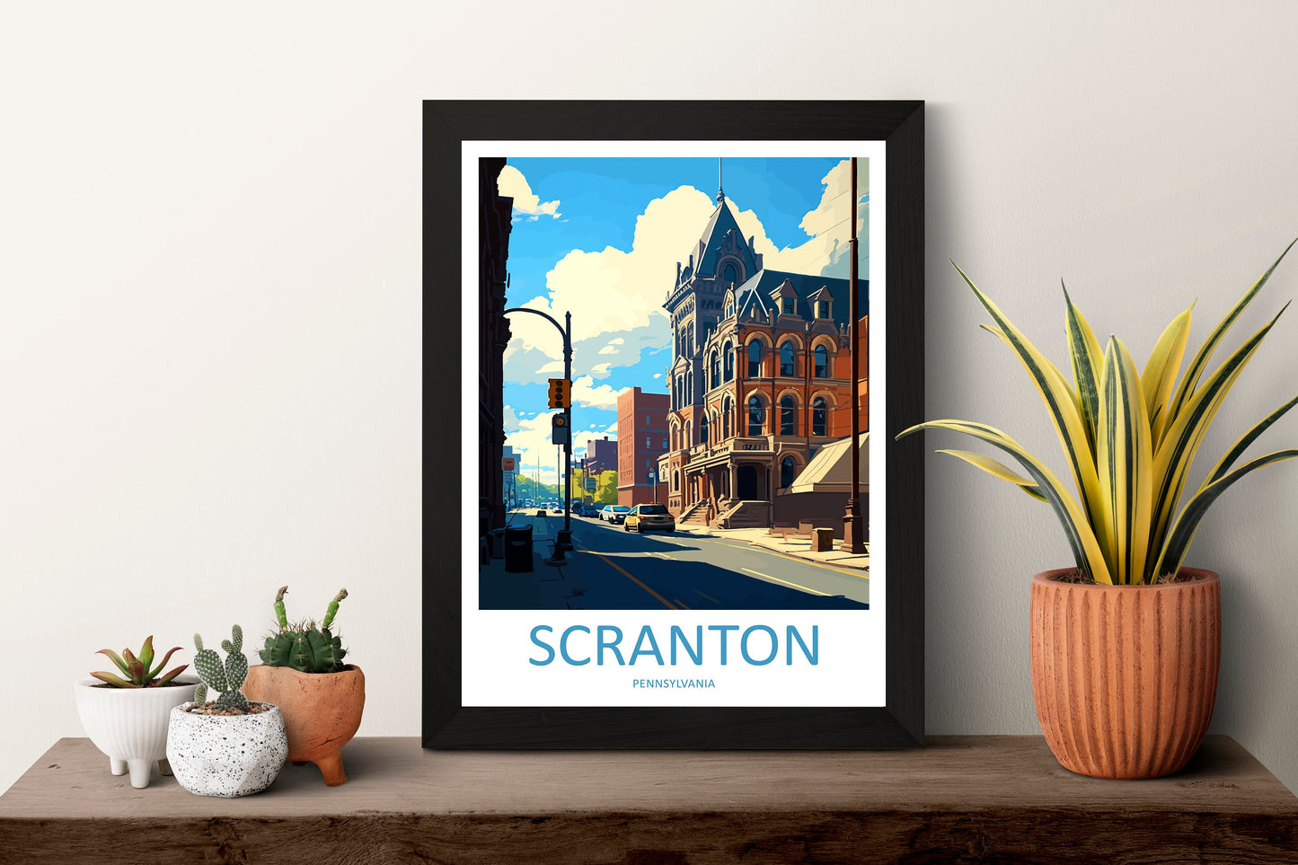Scranton Travel Print Wall Art Scranton Wall Hanging Home Décor Scranton Gift Art Lovers Pennsylvania Travel Poster Art
