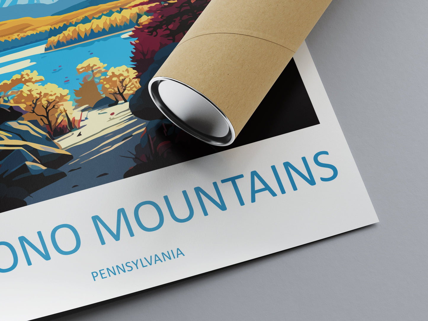 Pocono Mountains Travel Print Wall Art Pocono Mountains Wall Hanging Home Décor Pocono Mountains Gift Art Lovers Pennsylvania Travel Poster