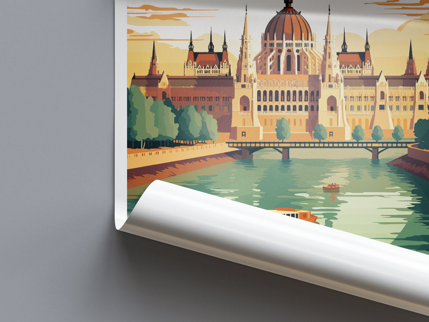 Budapest Travel Print Wall Art Budapest Wall Hanging Home Décor Budapest Gift Art Lovers Hungary Art Lover Gift Budapest Wall Décor