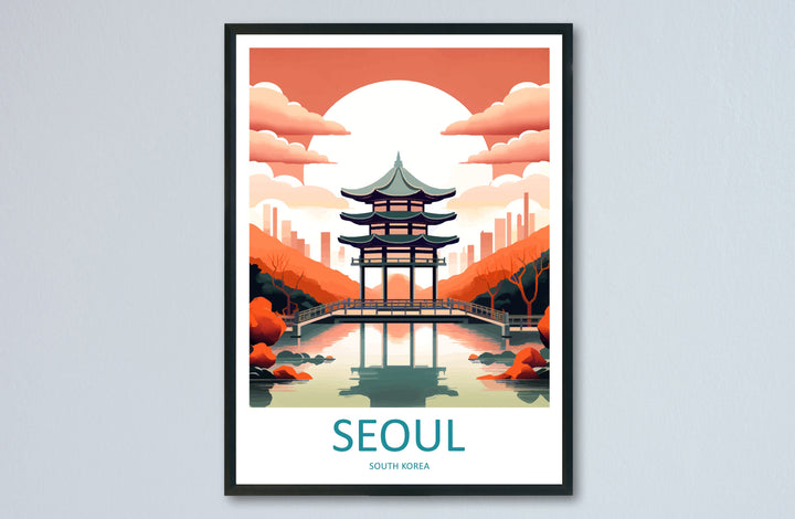 Seoul Travel Print Wall Art Seoul Wall Hanging Home Décor Seoul Gift Art Lovers South Korea Art Lover Gift Seoul Wall Décor