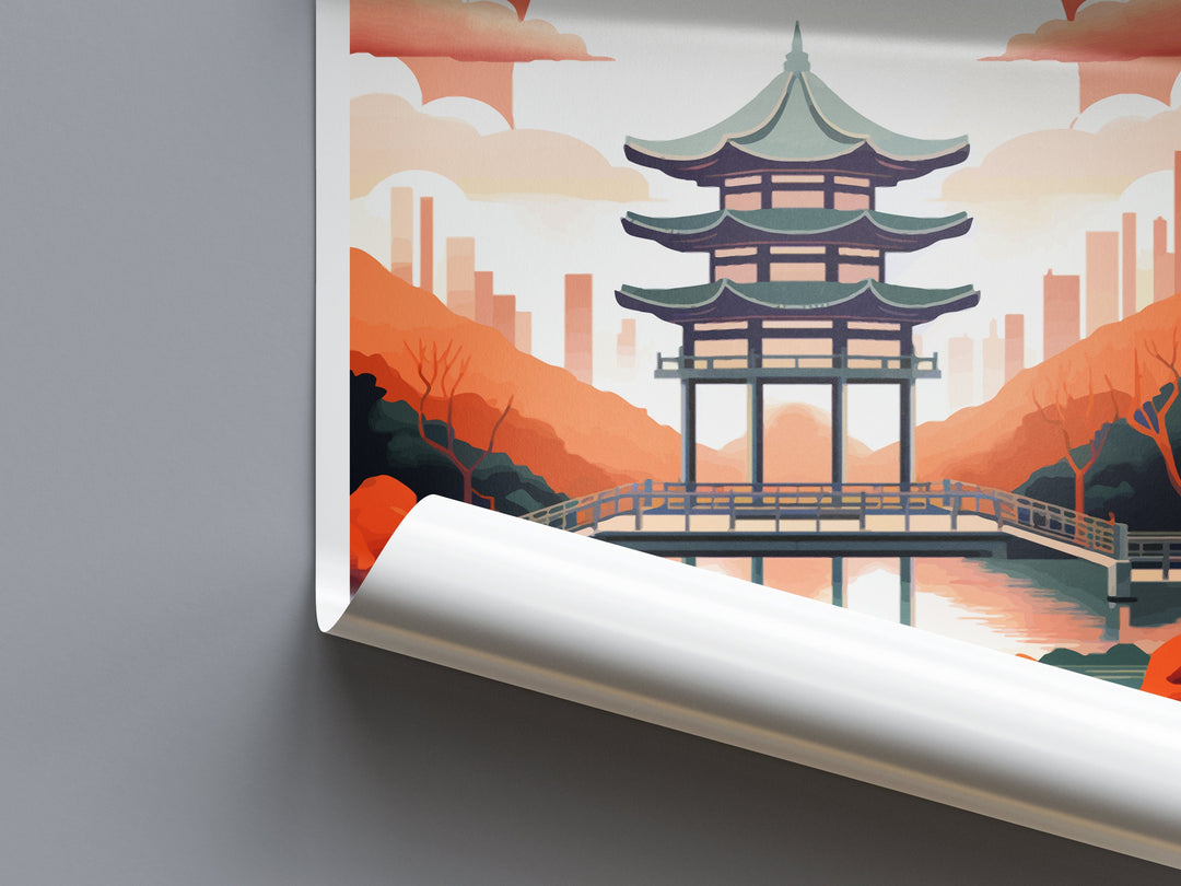 Seoul Travel Print Wall Art Seoul Wall Hanging Home Décor Seoul Gift Art Lovers South Korea Art Lover Gift Seoul Wall Décor
