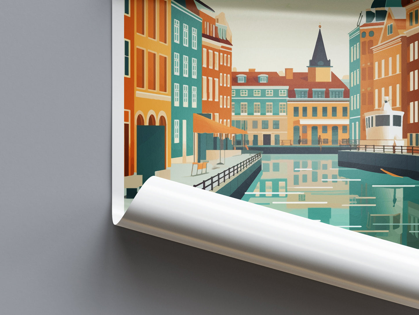 Copenhagen Travel Print Wall Art Copenhagen Wall Hanging Home Décor Copenhagen Gift Art Lovers Denmark Art Lover Gift Copenhagen Wall Décor