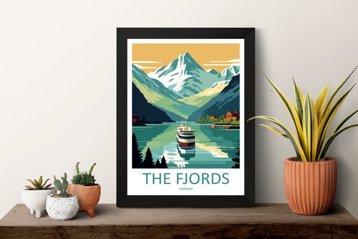 The Fjords Travel Print The Fjords Norway Home Décor The Fjords Art Print Norwegian Mountains Room Print For Scandinavian Mountains Gift Art