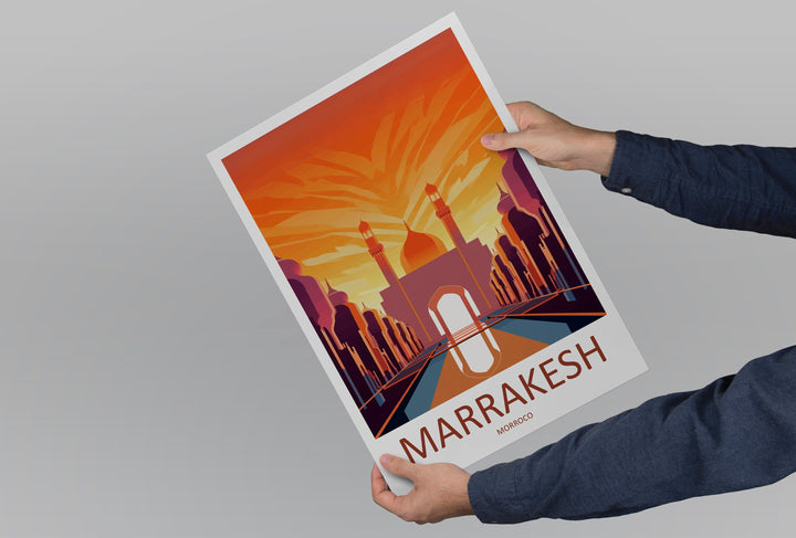 Marrakesh Travel Print Wall Art Marrakesh Wall Hanging Home Décor Marrakesh Gift Art Lovers Morocco Art Lover Gift Marrakesh Deco