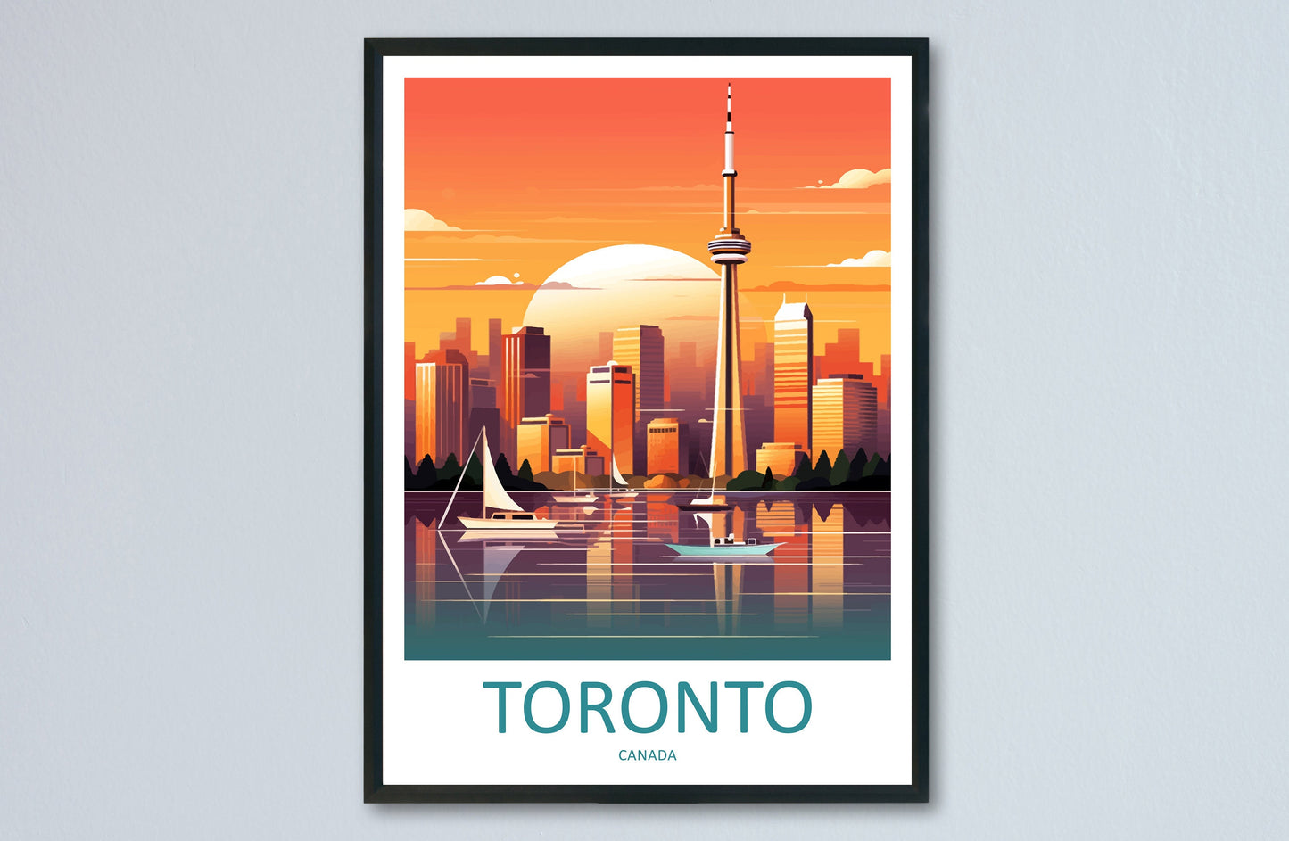 Toronto Travel Print Wall Art Toronto Canada Wall Hanging Home Decoration Toronto Gift Art Lovers Wall Art Print Toronto Canada Art