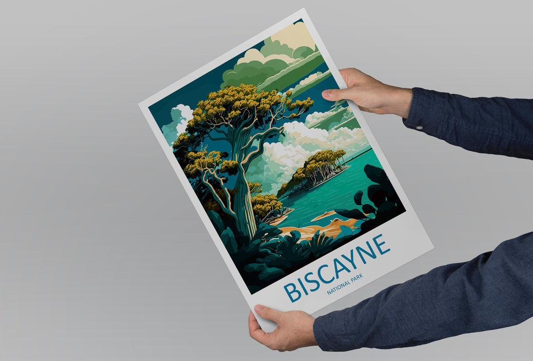 Biscayne National Park Travel Print Wall Art Biscayne National Park Wall Hanging Home Décor Camelback Gift Art Lovers Florida Art Lover Gift