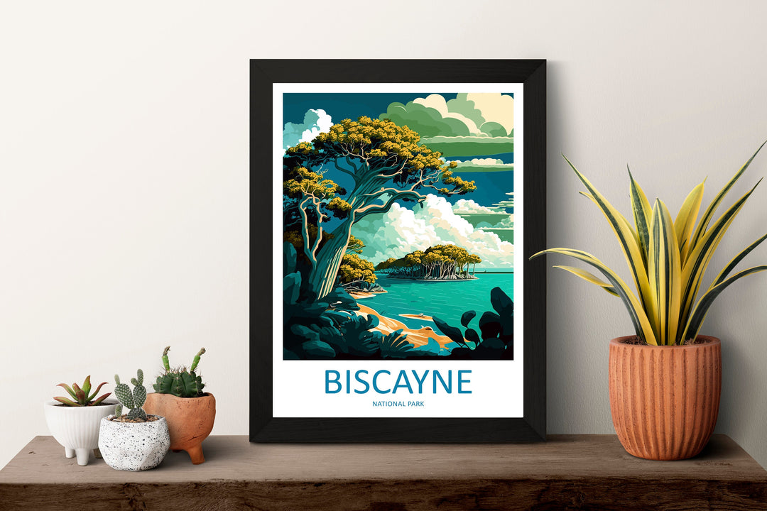 Biscayne National Park Travel Print Wall Art Biscayne National Park Wall Hanging Home Décor Camelback Gift Art Lovers Florida Art Lover Gift