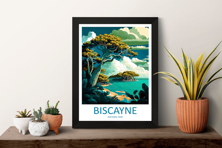Biscayne National Park Travel Print Wall Art Biscayne National Park Wall Hanging Home Décor Camelback Gift Art Lovers Florida Art Lover Gift