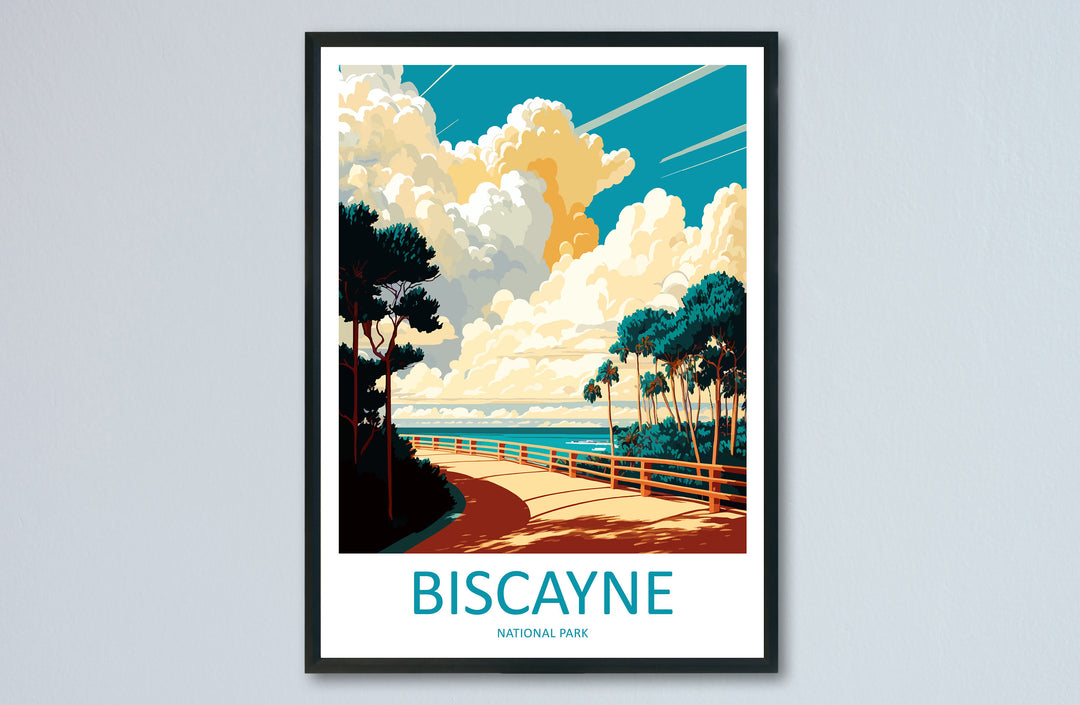 Biscayne National Park Travel Print Wall Art Biscayne National Park Wall Hanging Home Décor Camelback Gift Art Lovers Florida Art Lover Gift
