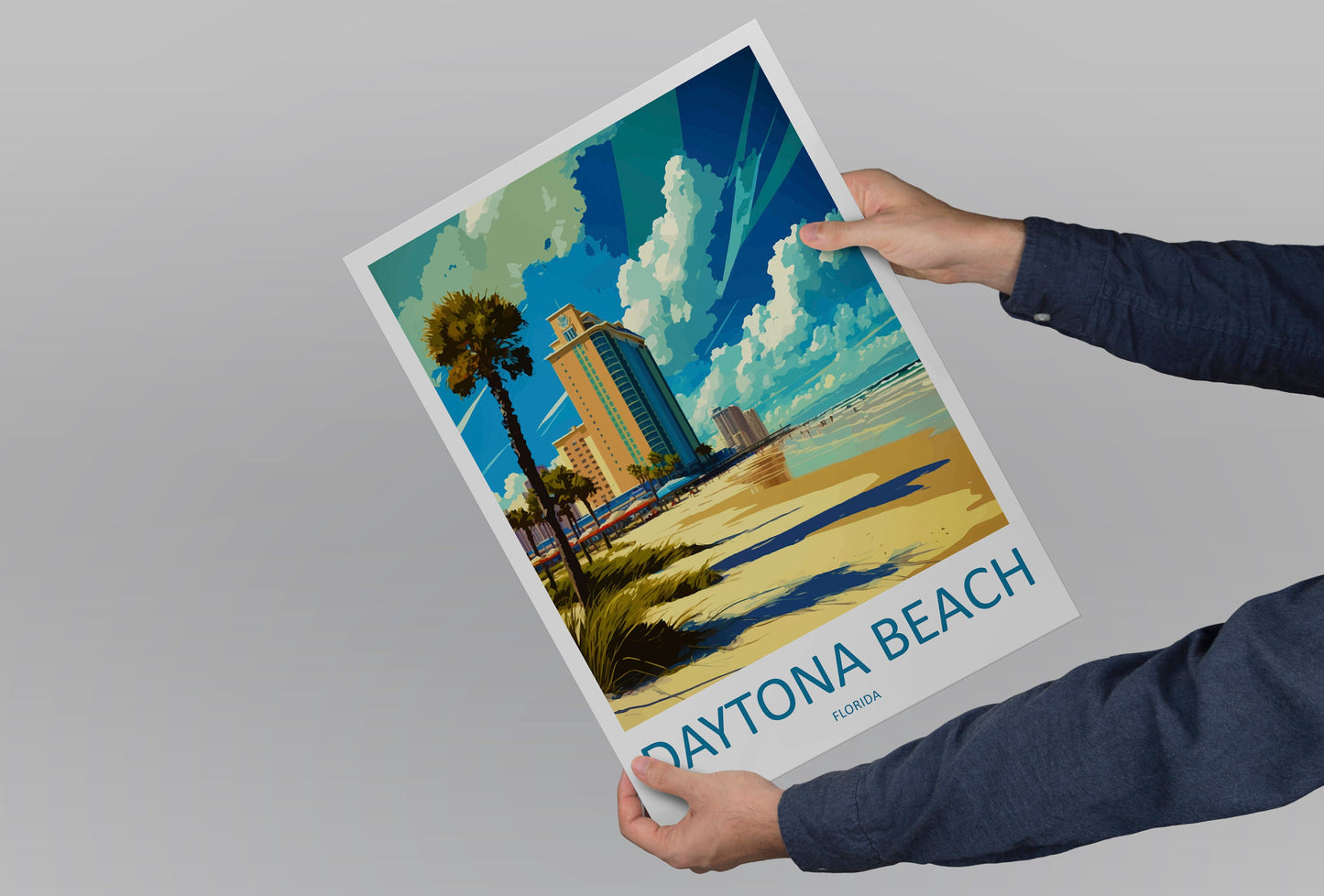 Daytona Beach Travel Print Wall Art Daytona Beach Wall Hanging Home Décor Daytona Beach Gift Art Lovers Florida Art Lover Gift Florida Print