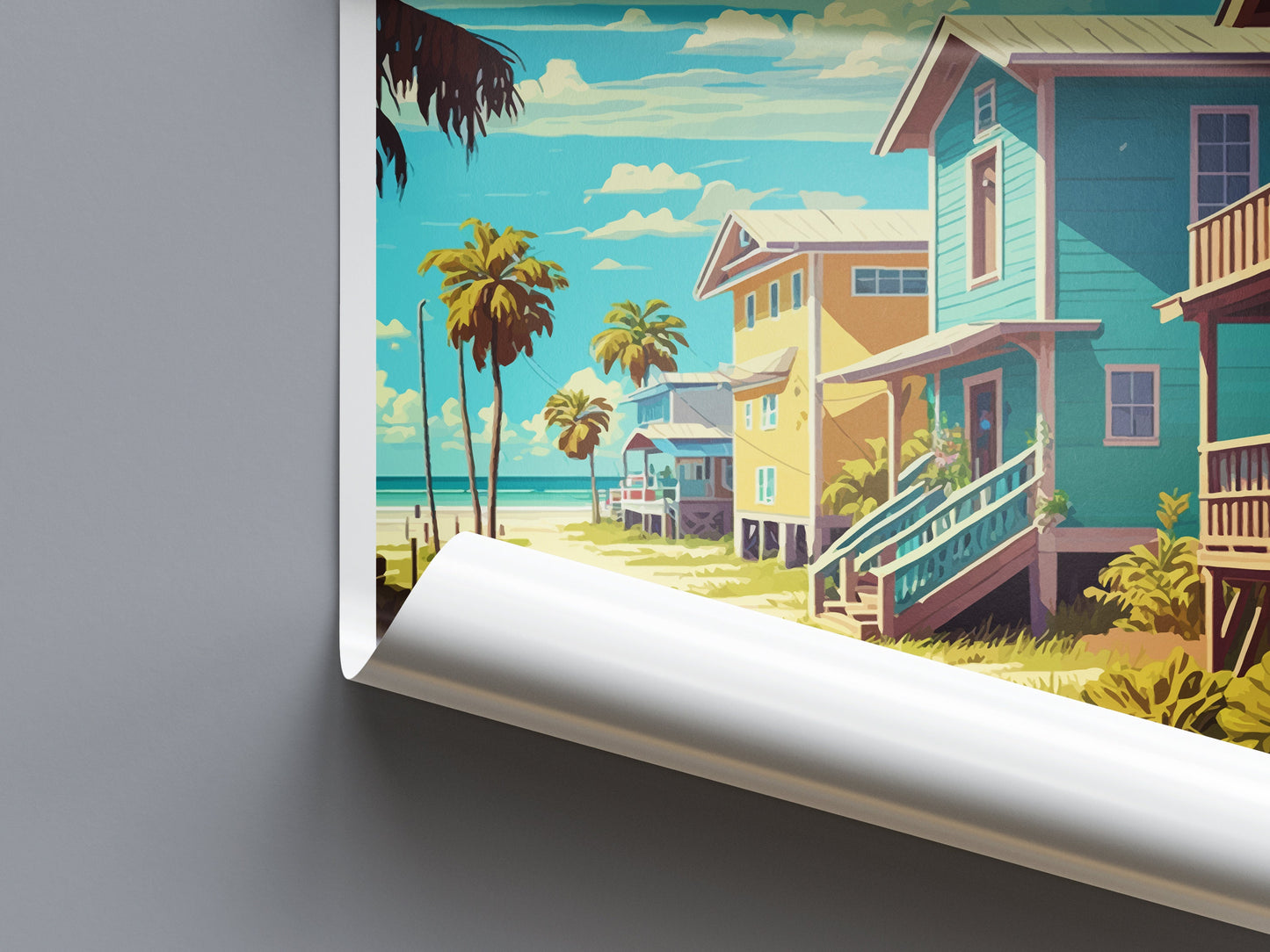 Fort Myers Travel Print Wall Art Fort Myers Wall Hanging Home Décor Fort Myers Gift Art Lovers Florida Art Lover Gift Florida Print