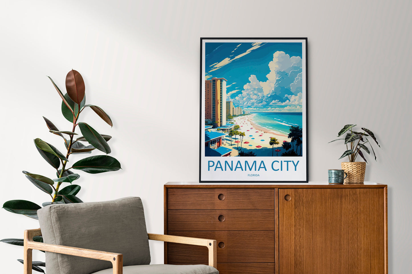 Panama City Travel Print Wall Art Panama City Wall Hanging Home Décor Panama City Gift Art Lovers Florida Art Lover Gift Panama City Florida