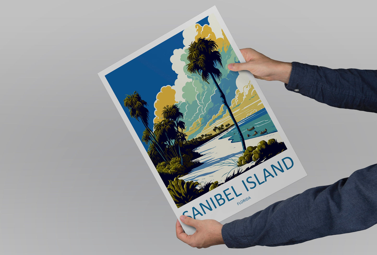 Sanibel Island Travel Print Wall Art Sanibel Island Wall Hanging Home Décor Sanibel Island Gift Art Lovers Florida Art Gift Sanibel Island