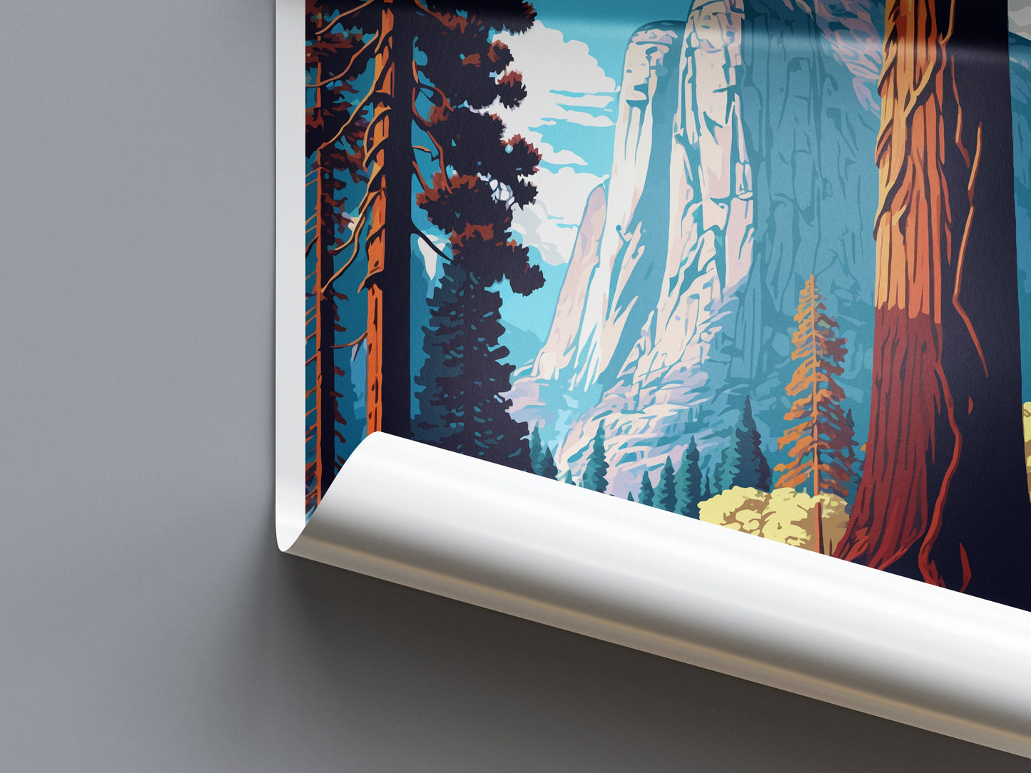 Yosemite Mariposa Grove Travel Print Wall Art Yosemite Glacier Point Wall Hanging Home Décor Glacier Point Gift Art Lovers California Art