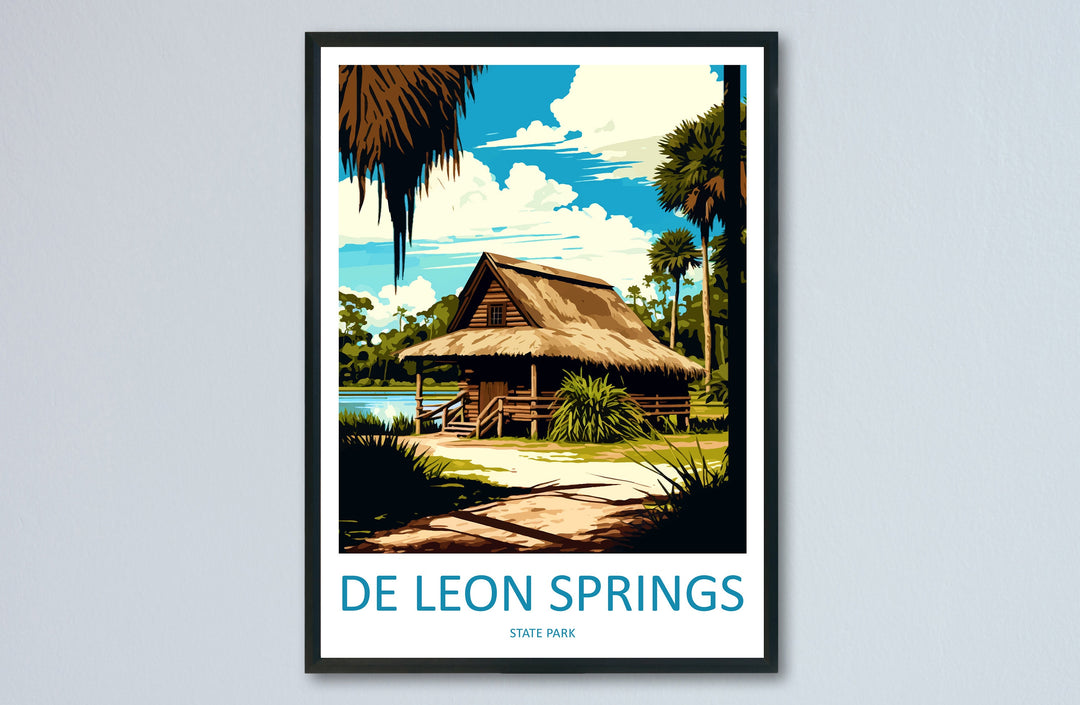 De Leon Springs State Park Travel Print Wall Art De Leon Springs Wall Hanging Home Décor De Leon Springs Gift Art Lovers Florida Art Lover
