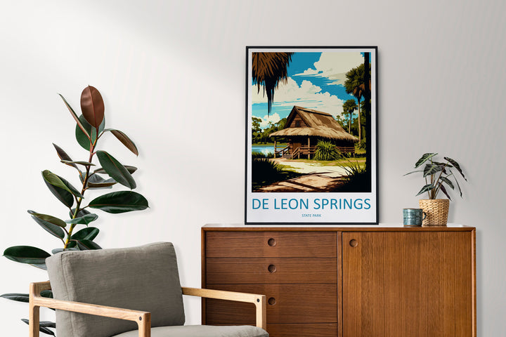 De Leon Springs State Park Travel Print Wall Art De Leon Springs Wall Hanging Home Décor De Leon Springs Gift Art Lovers Florida Art Lover