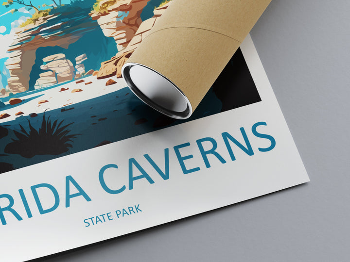Florida Caverns State Park Travel Print Wall Art Florida Caverns Wall Hanging Home Décor Florida Caverns Gift Art Lovers Florida Art Lover