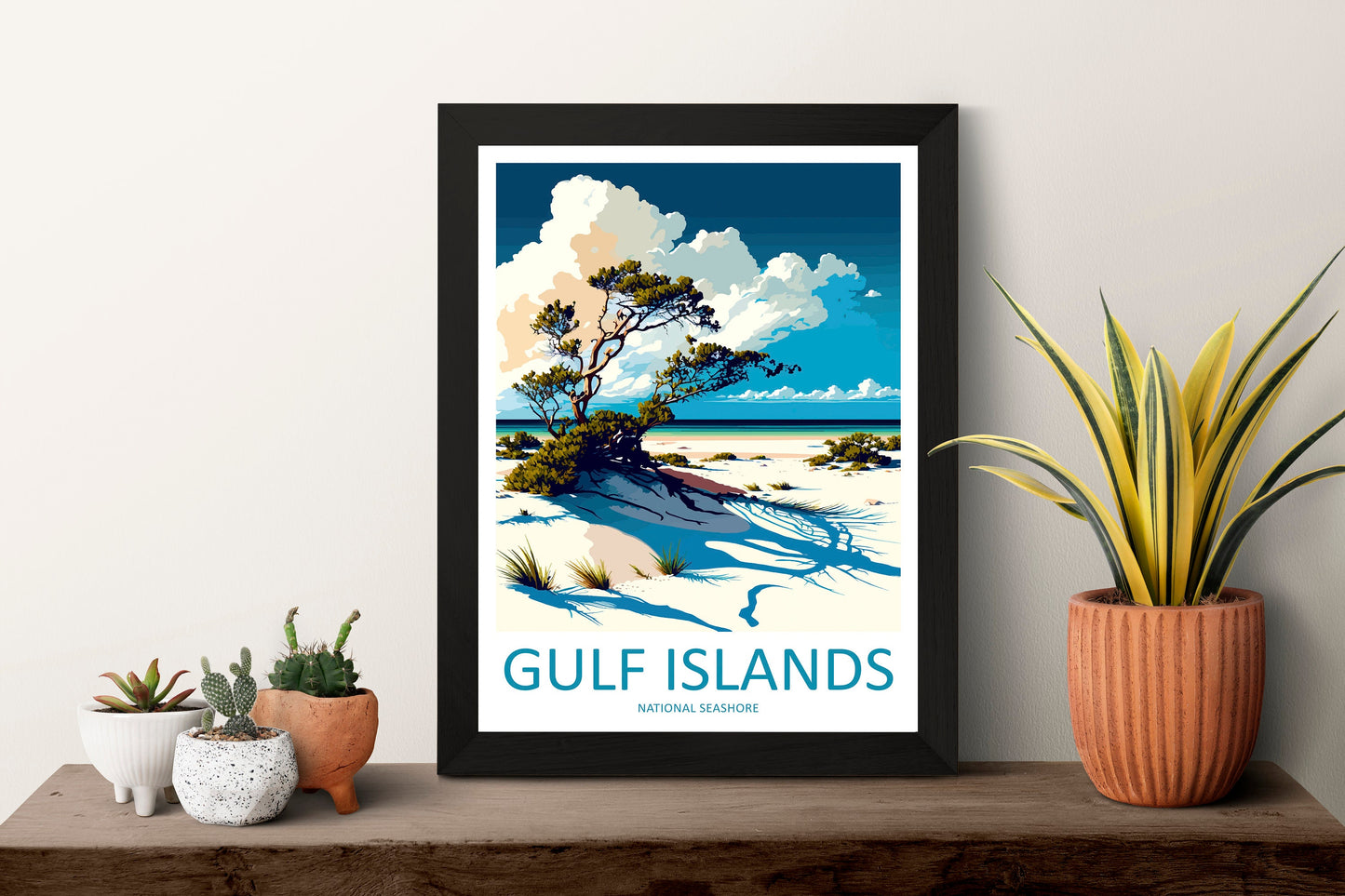 Gulf Islands National Seashore Travel Print Wall Art Gulf Islands Wall Hanging Home Décor Gulf Islands Gift Art Lovers Florida Art Lover