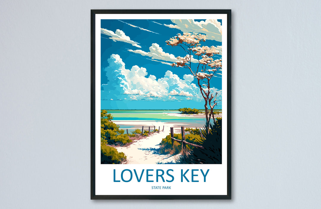 Lovers key State Park Travel Print Wall Art Lovers key State Park Wall Hanging Home Décor Lovers key State Park Gift Art Lovers Florida Art