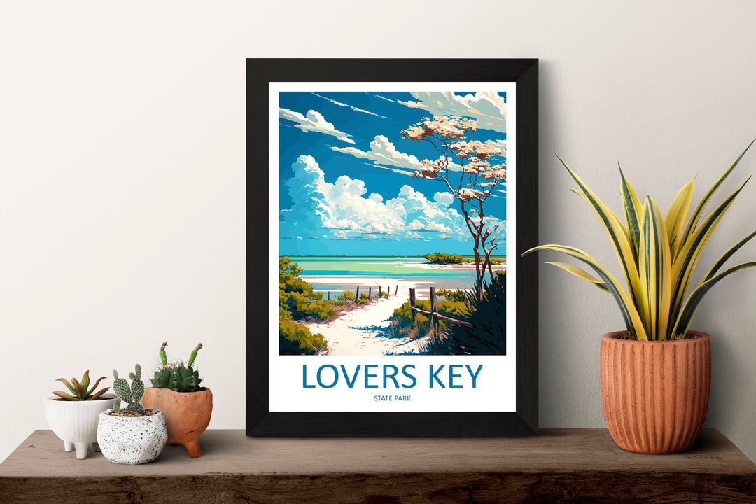 Lovers key State Park Travel Print Wall Art Lovers key State Park Wall Hanging Home Décor Lovers key State Park Gift Art Lovers Florida Art